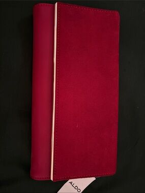 Aldo Deep Red Tablet Folio Case with Accent Trim